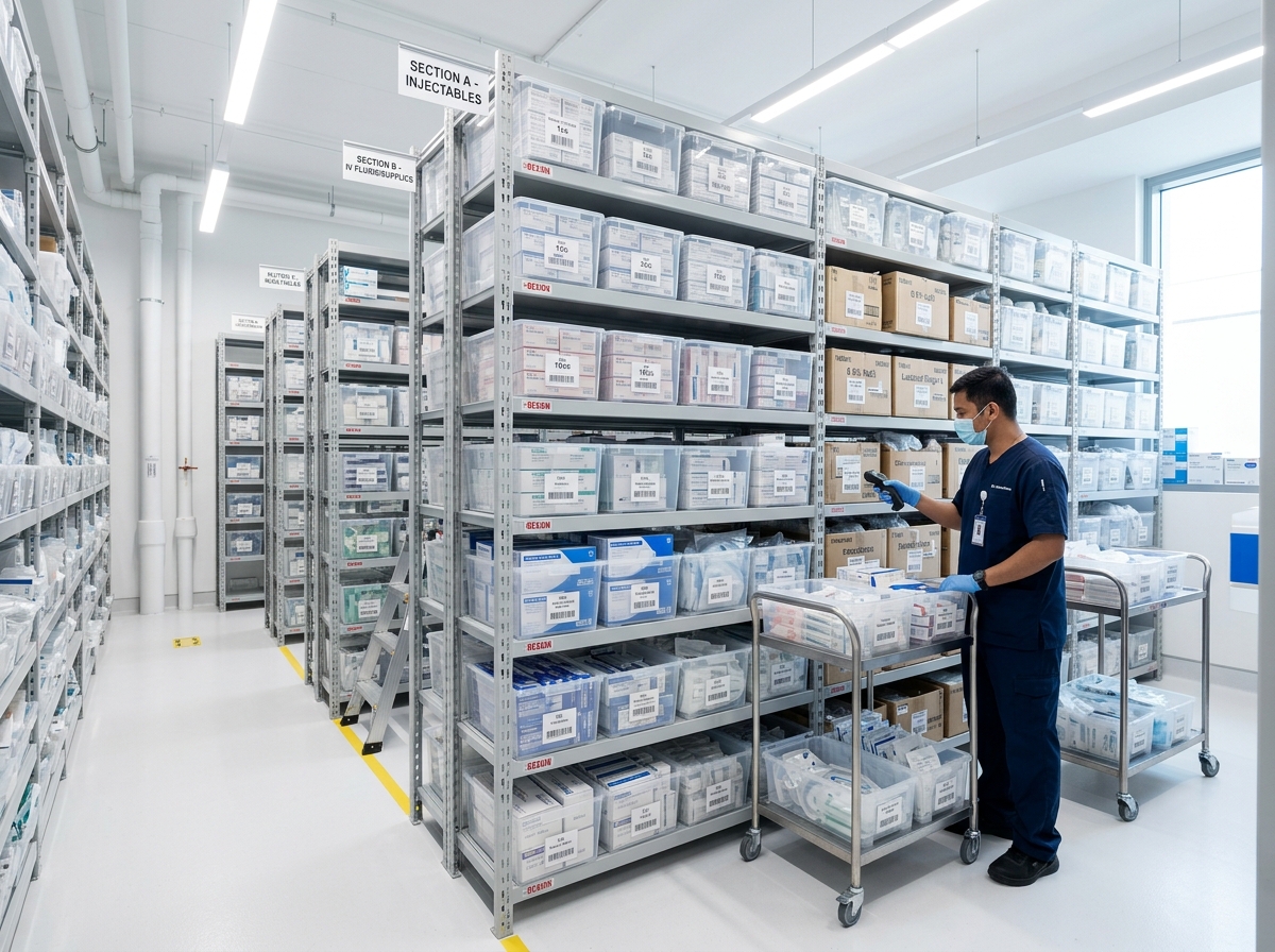 Sterile clinical medical supplies inventory
